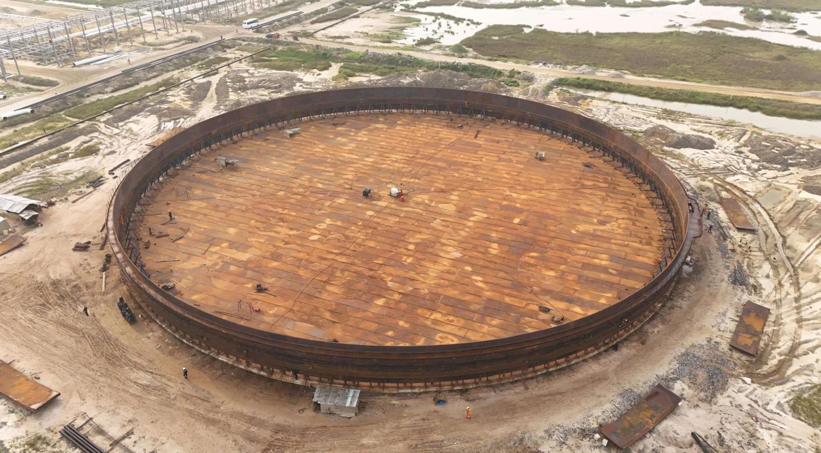 Aerial View — Tank Foundation Ring
