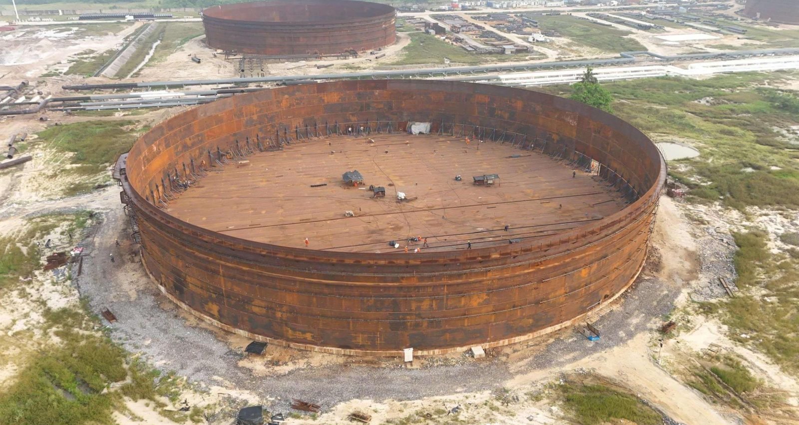 Aerial View — Tank Foundation Site